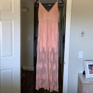 Pink lace dress (size s) - never worn
